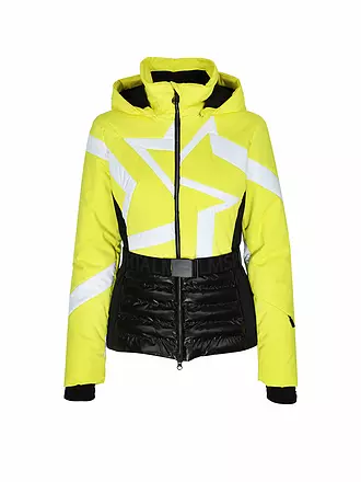 SPORTALM | Damen Skijacke mit Sternen-Muster und Gürtel | 